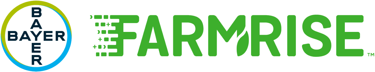 FarmRise logo with Bayer logo